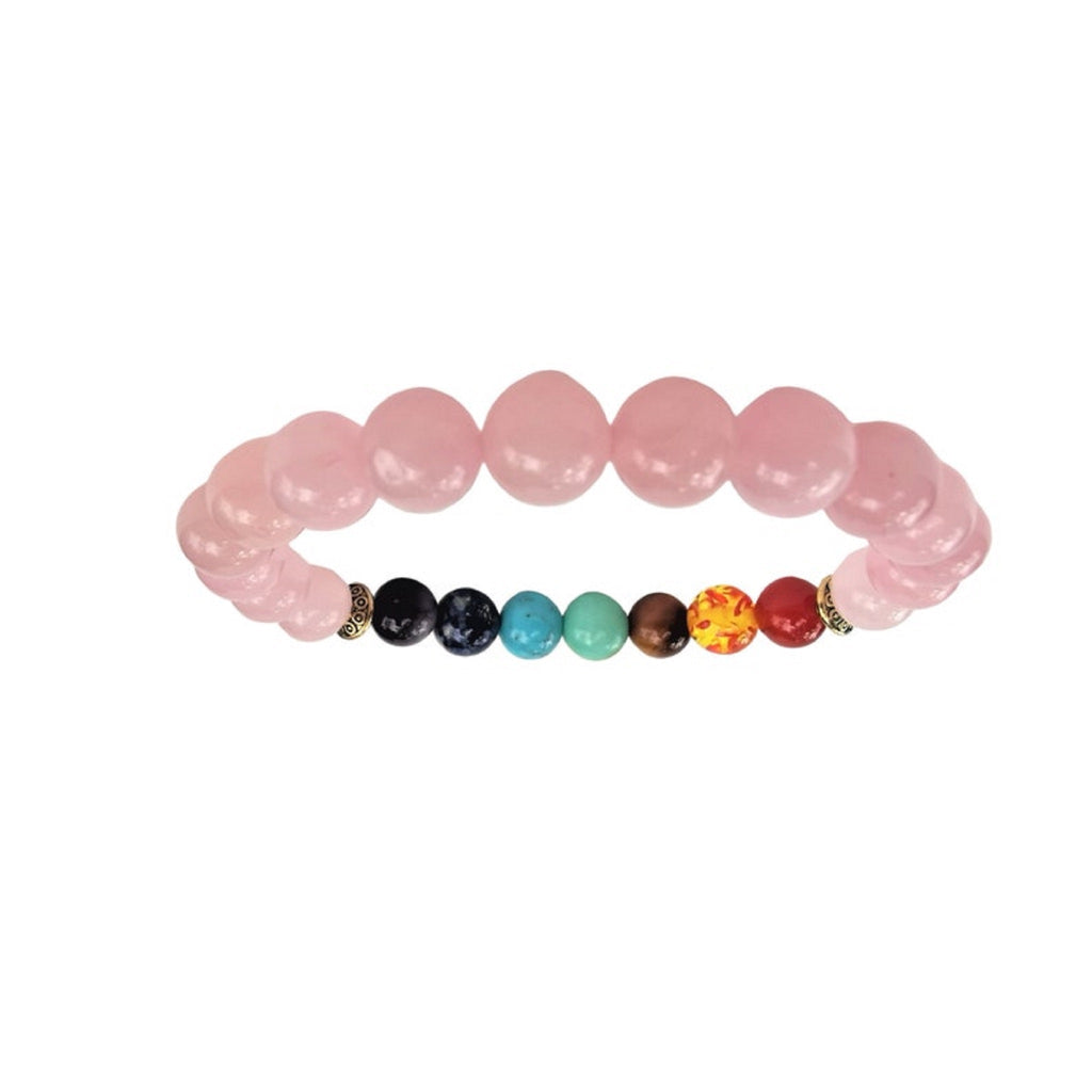 Rose Quartz Self-Love Bracelet for Moms - 7 Chakra Healing