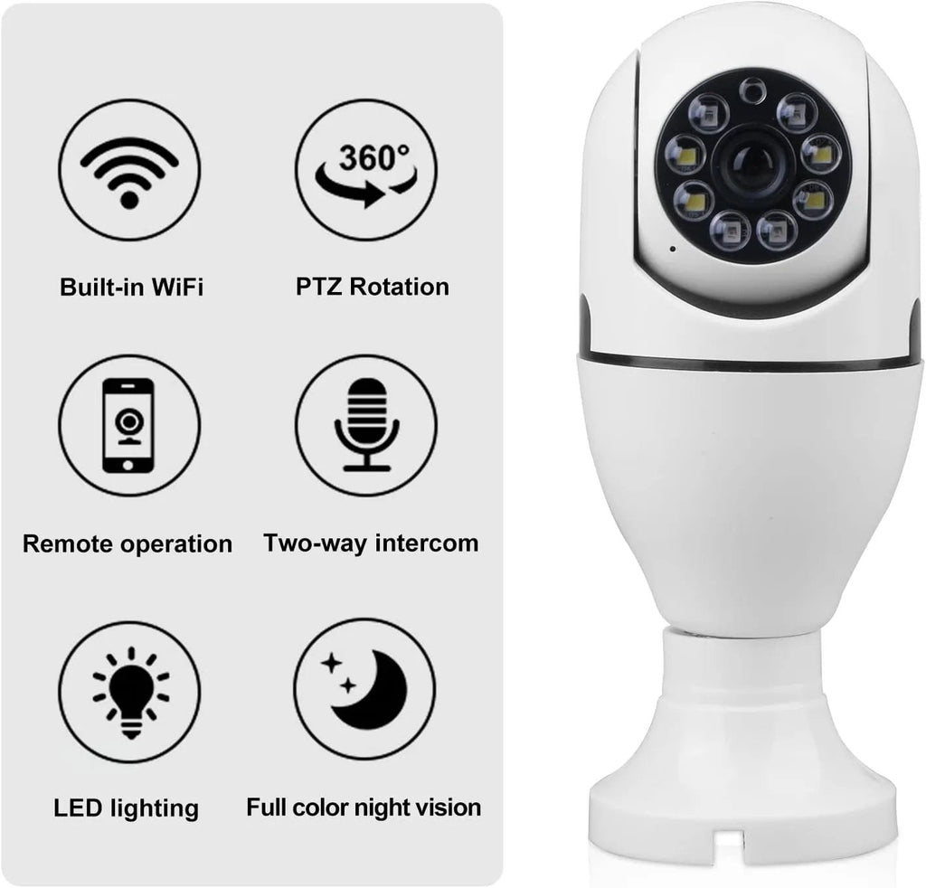 Light Bulb Security Camera for Moms - 1080P WiFi